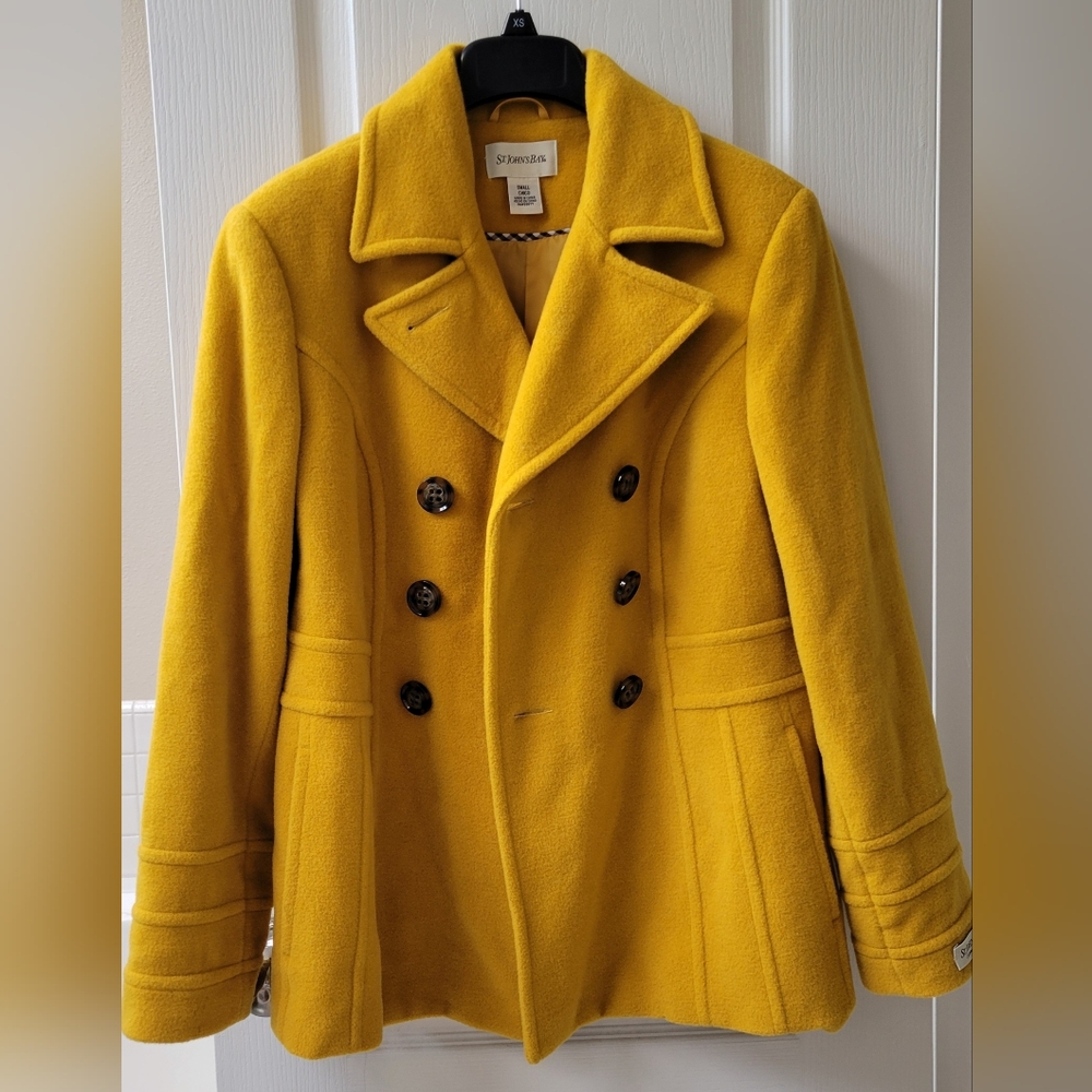 St John's Bay wool cashmere blend short coat